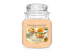 Fotoja e Qiri aromatik Yankee Candle Classic Medium Mango Ice Cream, 411 g