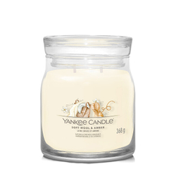 Fotoja e Qiri aromatik Yankee Candle Medium Soft Wool & Amber, 368 g