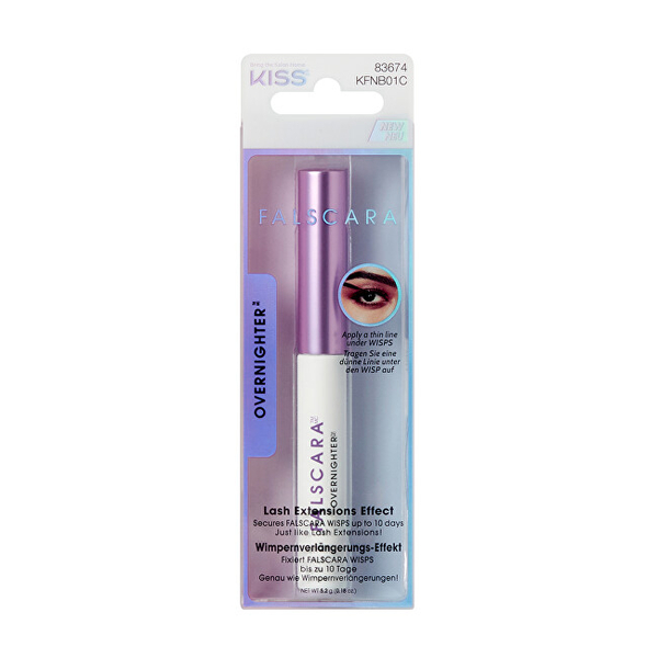 Fotoja e Ngjitës për qerpikë KISS Falscara Overnighter Eyelash Glue, 6 g