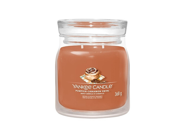 Fotoja e Qiri aromatik Yankee Candle Pumpkin Cinnamon Swirl, 368 g