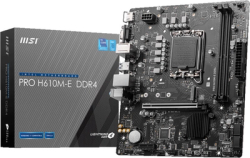 Fotoja e Pllakë amë MSI PRO H610M-E DDR4 Intel H610 LGA 1700 micro ATX
