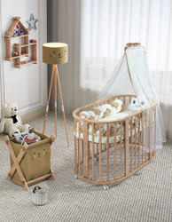 Fotoja e Shtrat për fëmijë Baby Center Melandi EGG01, kafe