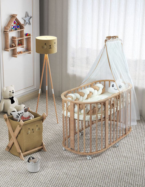 Fotoja e Shtrat për fëmijë Baby Center Melandi EGG01, kafe