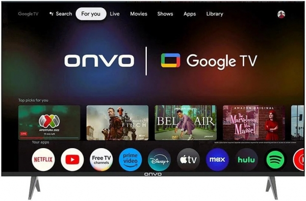 Fotoja e Televizor Onvo 55OVF9000UQ, 55", QLED 4K, 50Hz, i zi