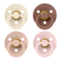 Fotoja e Biberon BIBS Colour Pacifier - 4 copë 6-18 muaj / Ivory/Blush/Woodchuck/Blossom