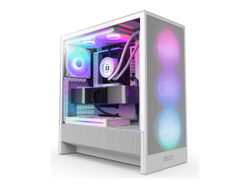 Fotoja e NZXT H5 Flow RGB (CC-H52FW-R1) - Kasë kompjuteri - e bardhë