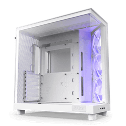 Fotoja e NZXT H6 Flow RGB (CC-H61FW-R1) - Kasë kompjuteri - e bardhë