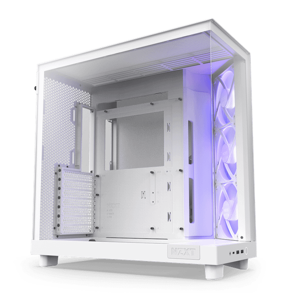 Fotoja e NZXT H6 Flow RGB (CC-H61FW-R1) - Kasë kompjuteri - e bardhë
