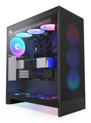 Fotoja e NZXT H7 Flow RGB (CM-H72FB-R1)  - Kasë kompjuteri - e zezë