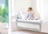 Fotoja e Mbrojtëse për shtrat Baby Center Melandi Guimo 150x48,5x35, e hirtë, Picture 4