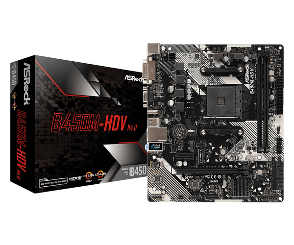 Матична плоча Asrock B450M-HDV R4.0 AMD B450 Socket AM4 micro ATX