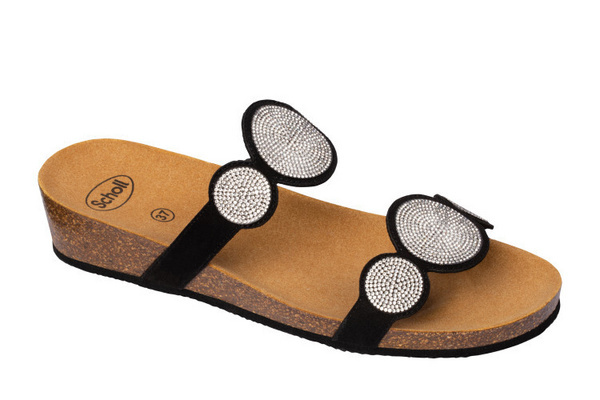Sandale Scholl SHARON 2 STR MicroStrass-W, të zeza
