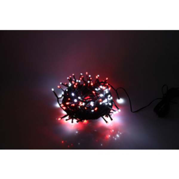 Drita festive Retlux RXL 383, 150 LED, 15 m + 5 m, bardhë / kuq