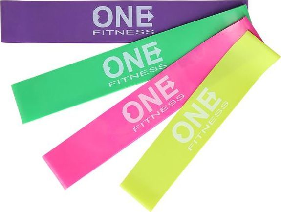 Set shirita fitnesi One Fitness PBF - SET04, 4 copë, shumëngjyrëshe