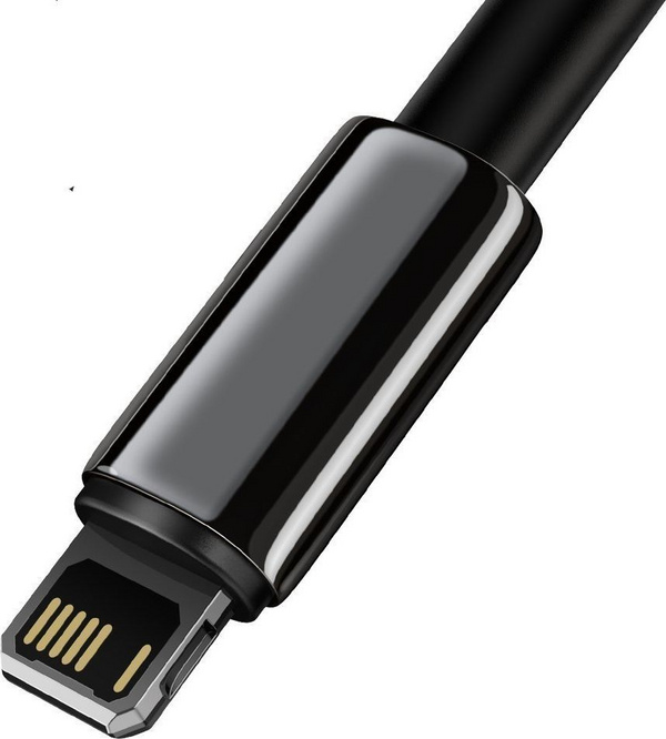 Kabllo Baseus USB në Lightning, 2.4 A, 2 m, e zezë 