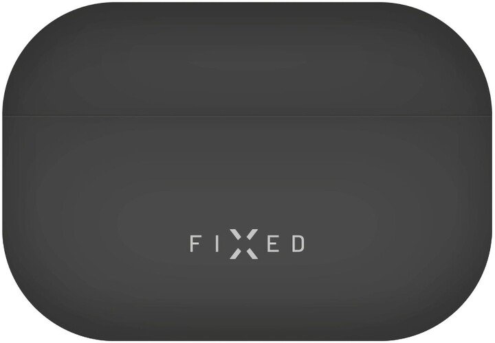 Mbrojtëse silikoni FIXED Silky për Apple Airpods Pro, e zezë