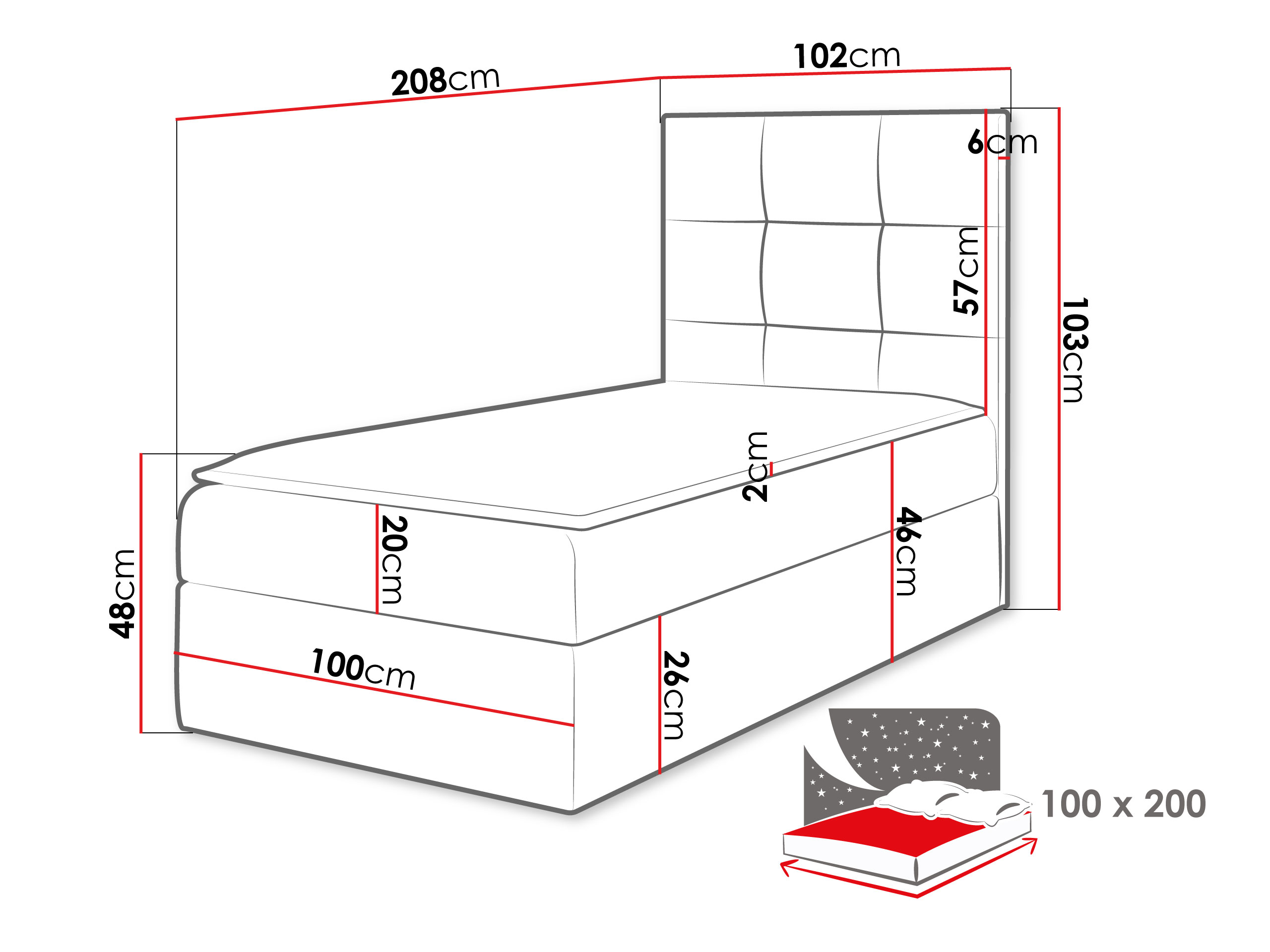 Shtrat kontinental 100x200 MINI 2