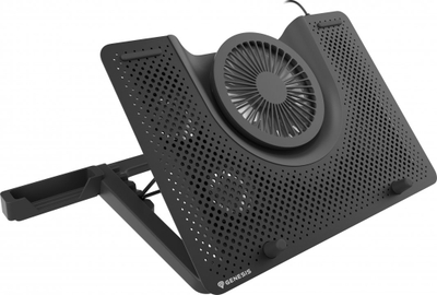 Stendë për ftohje Genesis Oxid 550 për laptop 15.6-17.3", 5 ventilator, dritë të pasme, 1 USB (NHG-1411),e zezë, plastike