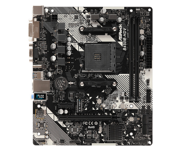 Матична плоча Asrock B450M-HDV R4.0 AMD B450 Socket AM4 micro ATX