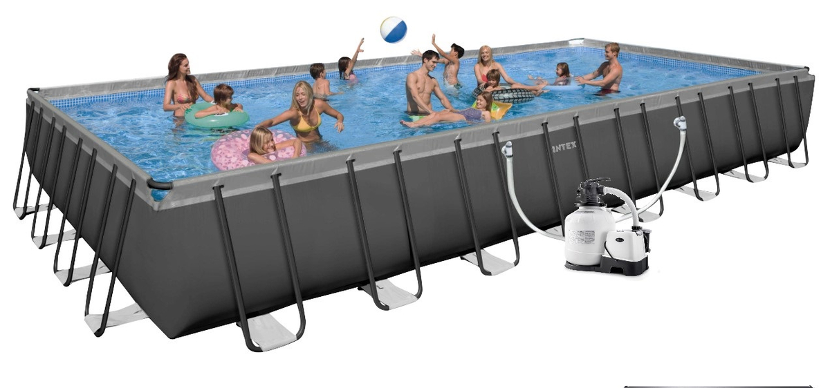 Pishinë + aksesorie Intex VIP 26374, e zezë, 975x488x132 cm Pishinë + aksesorie Intex VIP 26374, e zezë, 975x488x132 cm