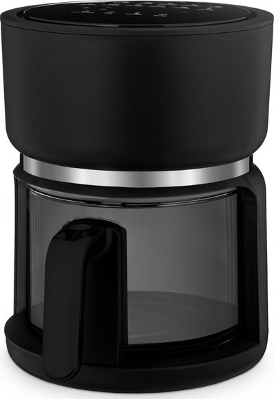 Fritezë me avull 4Swiss ABB-G24 Pure Glass, e zezë