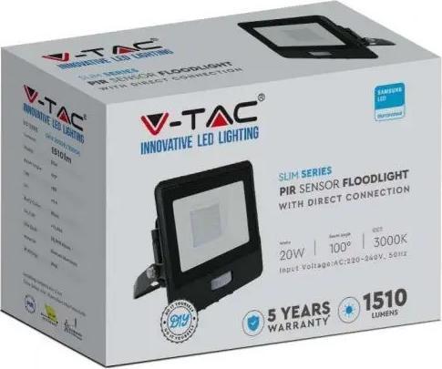 Llambë V-TAC LED, 20W, 6500K, 1510lm, e zezë