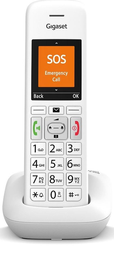 Telefon fiks Gigaset E390, i bardhë