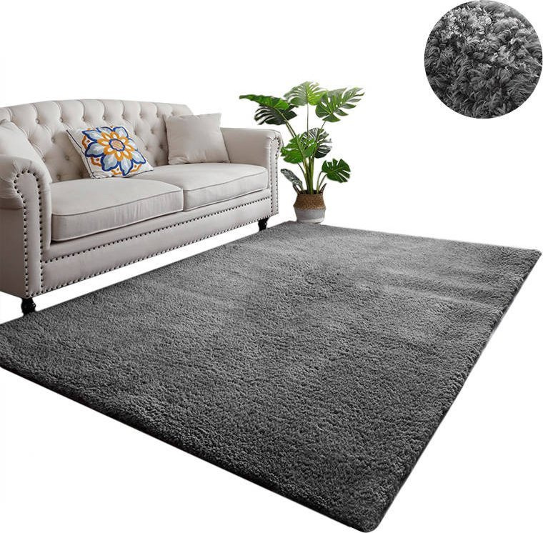 Tapet Strado Alpaca Rug, 140x200 cm, fibër poliestre, gri