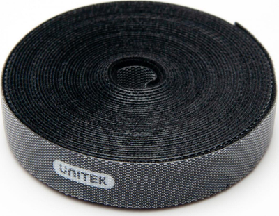 Shirit Velcro për organizimin e kabllove Unitek, 5 m, i zi 