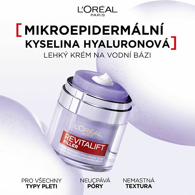 Krem për fytyrë L´Oréal Paris Revitalift Filler Plumping Water-Cream, 50 ml