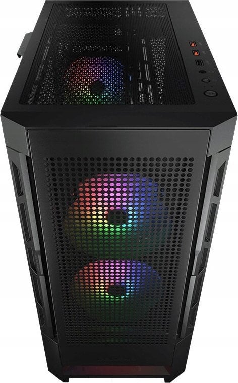 Kasë Cougar Airface RGB, e zezë, Midi Tower