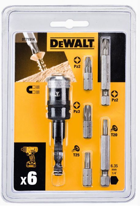 Set maja me vida Dewalt DT71514, 6 copë
