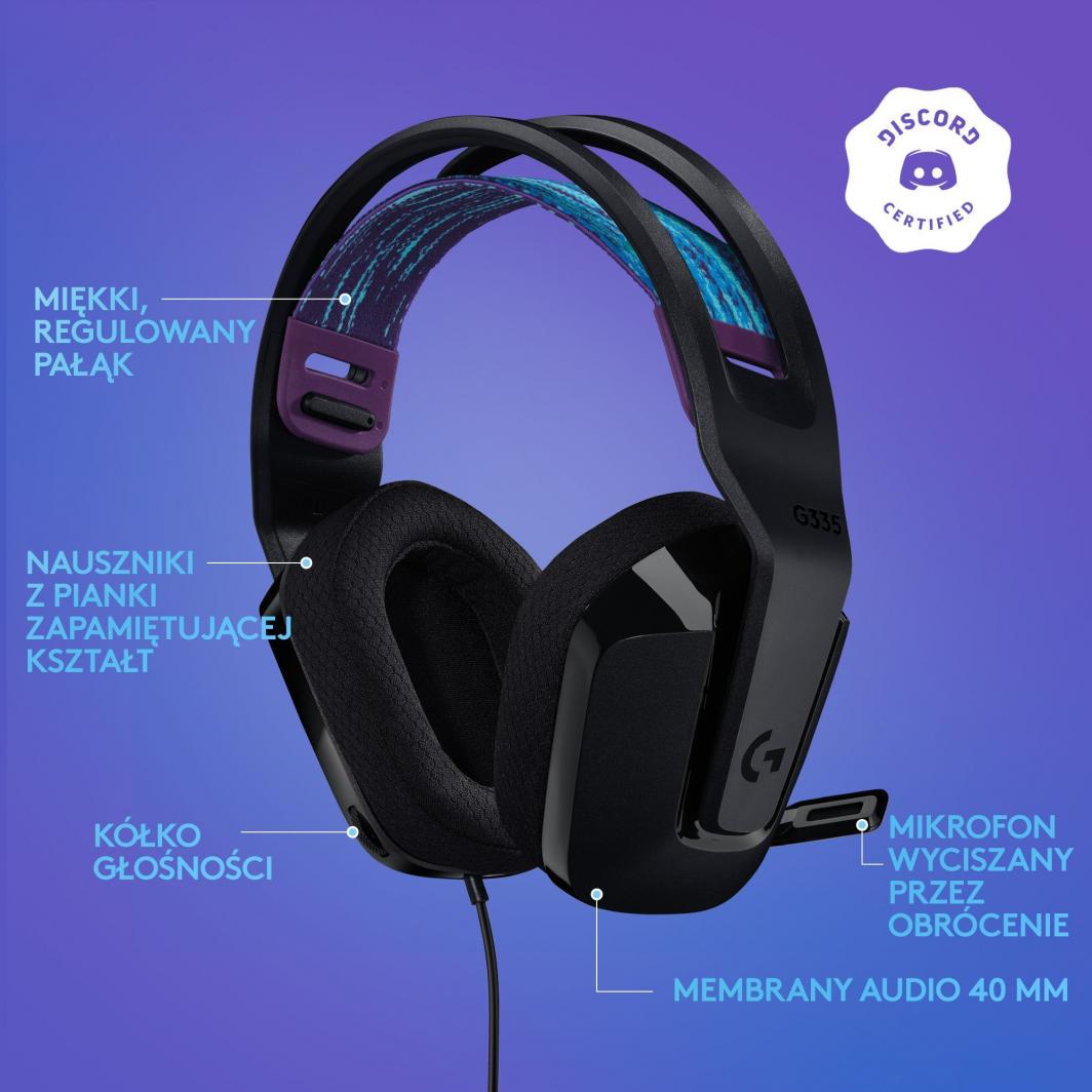 Kufje Logitech G335 981-000978, 40mm, të zezë
