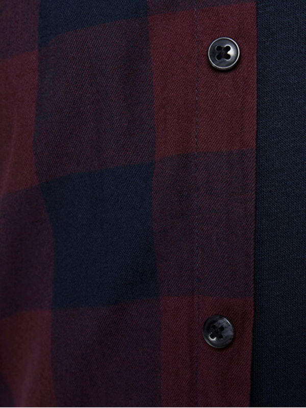 Këmishë Jack&Jones PLUS JJEGINGHAM Loose Fit, e kuqe e errët