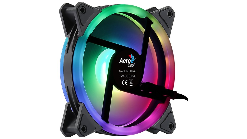 Ftohës Aerocool Duo 12 ARGB, 12 cm, i zi
