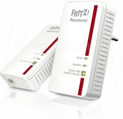 Set përshtatës AVM Fritz! Powerline, 2 copë, 1240E, WLAN, i bardhë