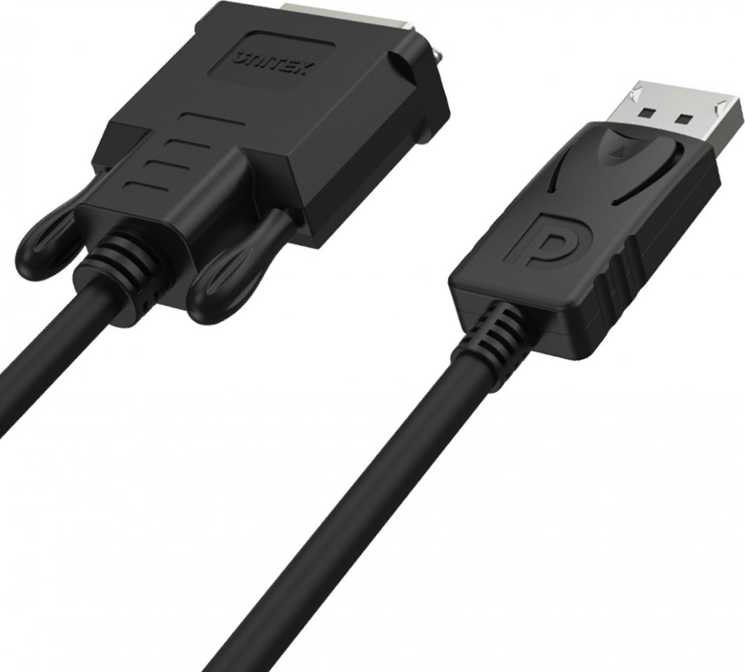Kabllo Unitek Y-4118BA, DisplayPort - DVI-D, 1.8m, e zezë