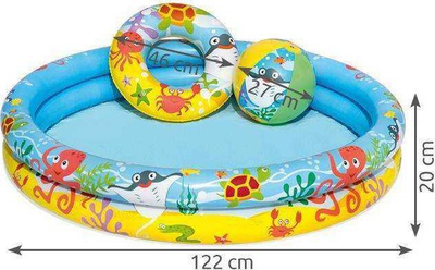 Pishinë për fëmijë Bestway 3in1, 122 x 20 cm