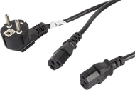 Kabllo energjie Lanberg CEE 7/7 - 2x IEC 320 C13, 2m, e zezë