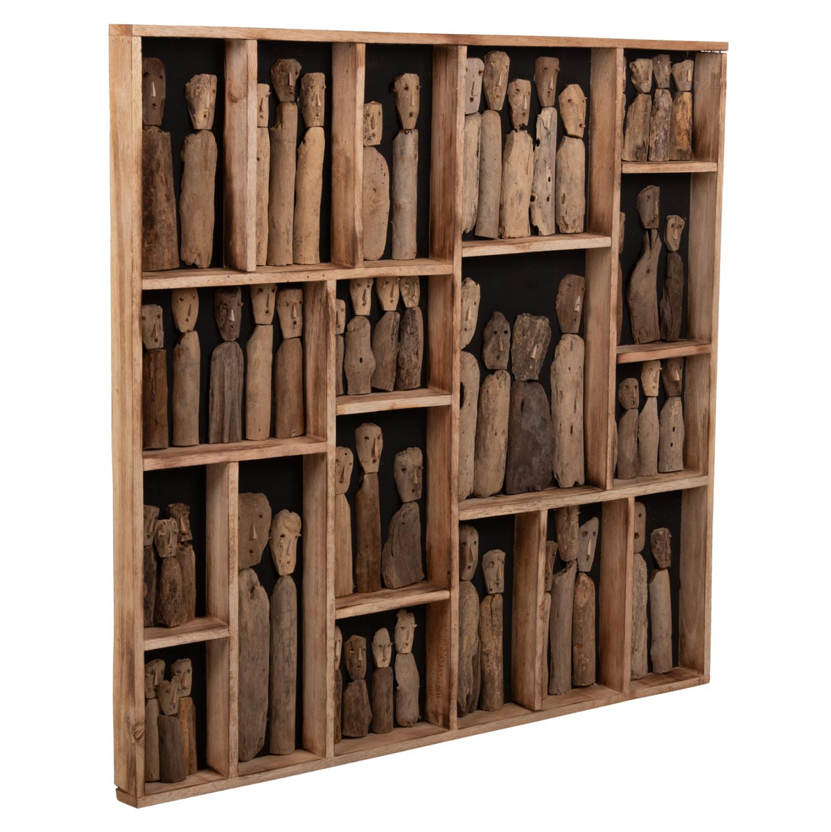 Figurë muri Driftwood frame 100×6×100 cm (HM4274)