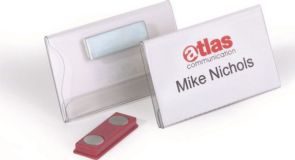 Mbajtëse për distinktiv Durable, 40 x 75mm, transparente
