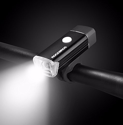 Dritë biçiklete e përparme Rockbros, me USB, 800mAh, e zezë