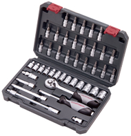 Set çelësa dhe fole Kraftwerk 204.101.000, 1/4", 42 pjesë