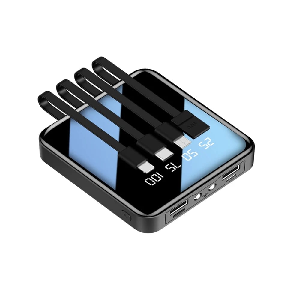 Power Bank UniTrade Mini 4 në 1, i zi