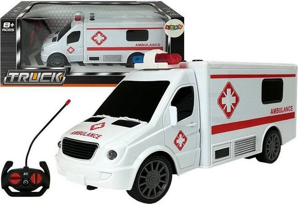 Lodër me telekomandë LeanToys Ambulancë