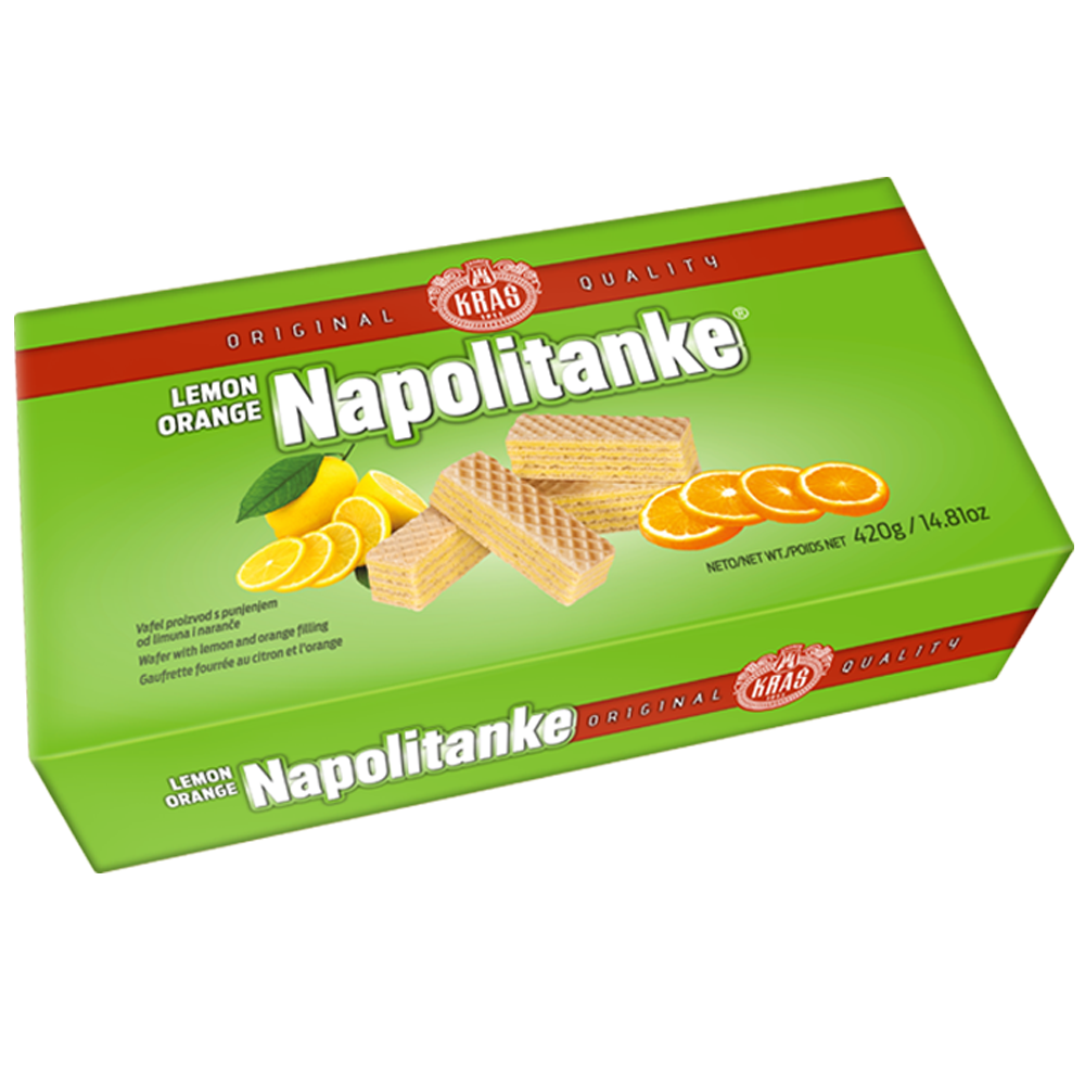 Napolitankë Kras, me fruta, 420g