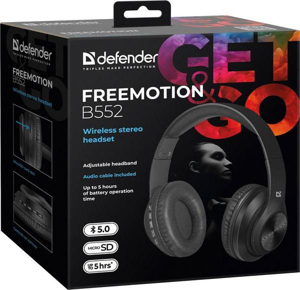 Kufje Defender Freemotion B552 (63552), të zeza