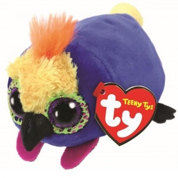 Papagall lodër për fëmijë TY Teeny Tys Diva, 10 cm, shumëngjyrësh