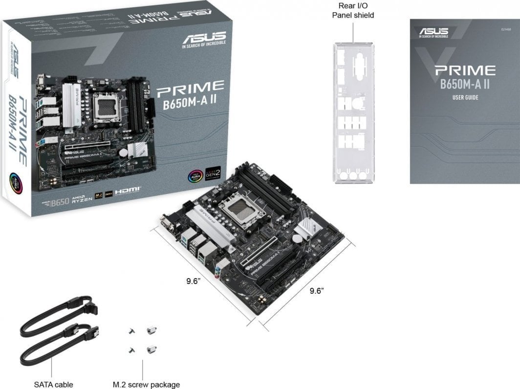 Plakë amë Asus PRIME B650M-A II-CSM, Micro ATX, DDR5, PCIe 5.0, e zezë