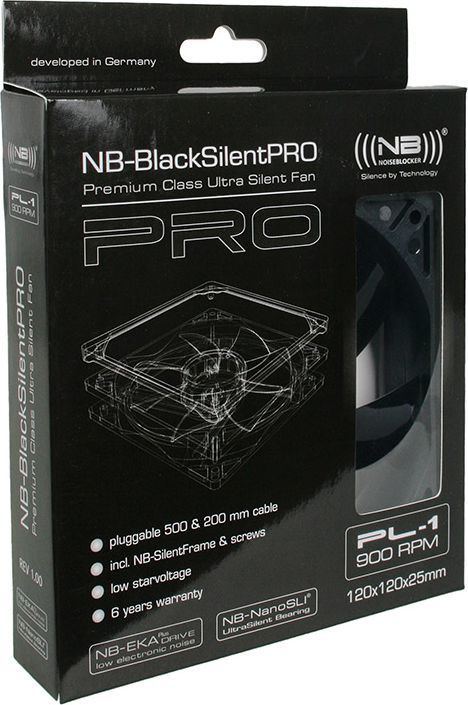 Ладилник Noiseblocker BlackSilent Pro PL1, 120 мм